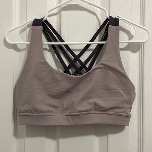 Lululemon energy bra Mauve with purple straps